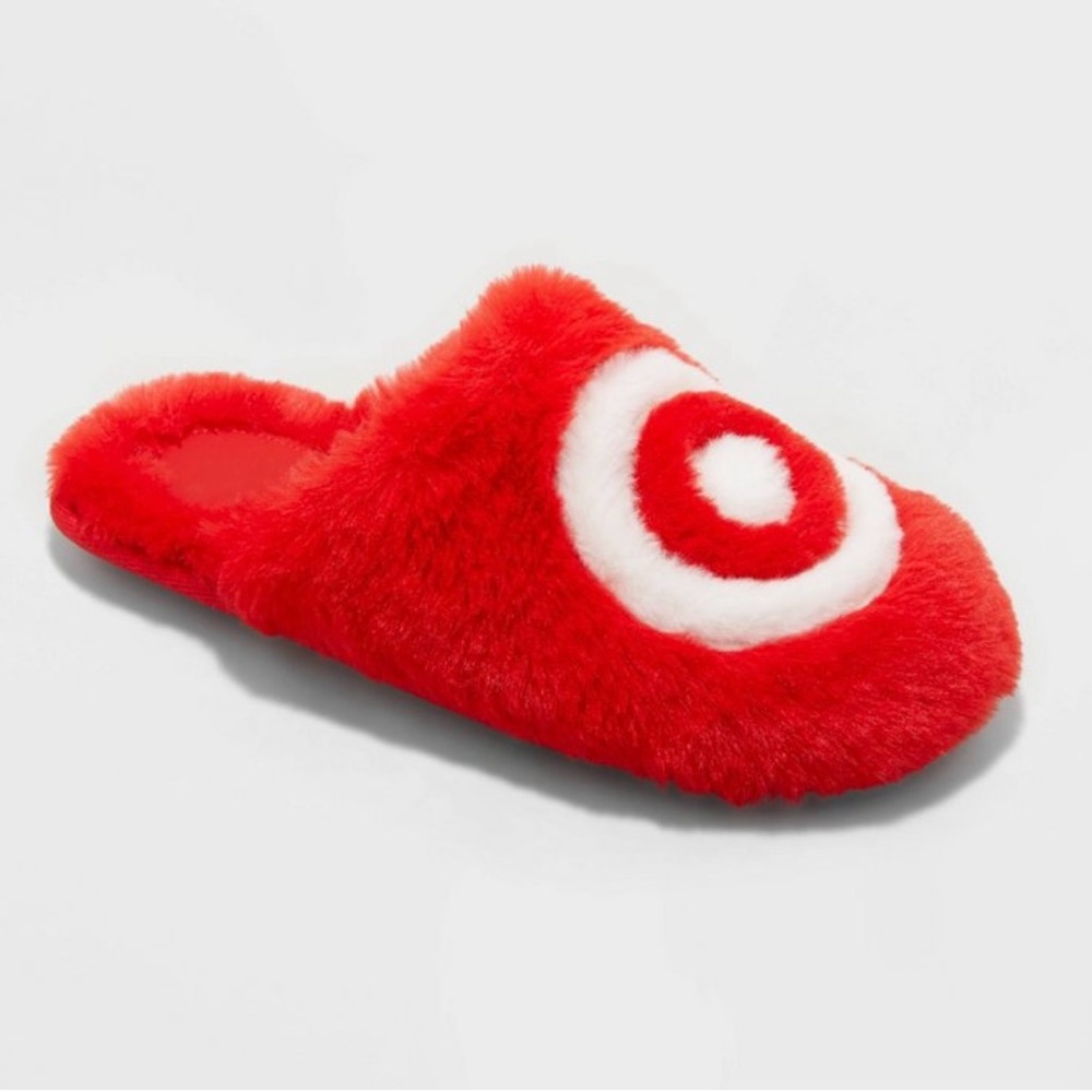 NWT (sold out) Target Wondershop Bullseye Scuff Slipper - size S